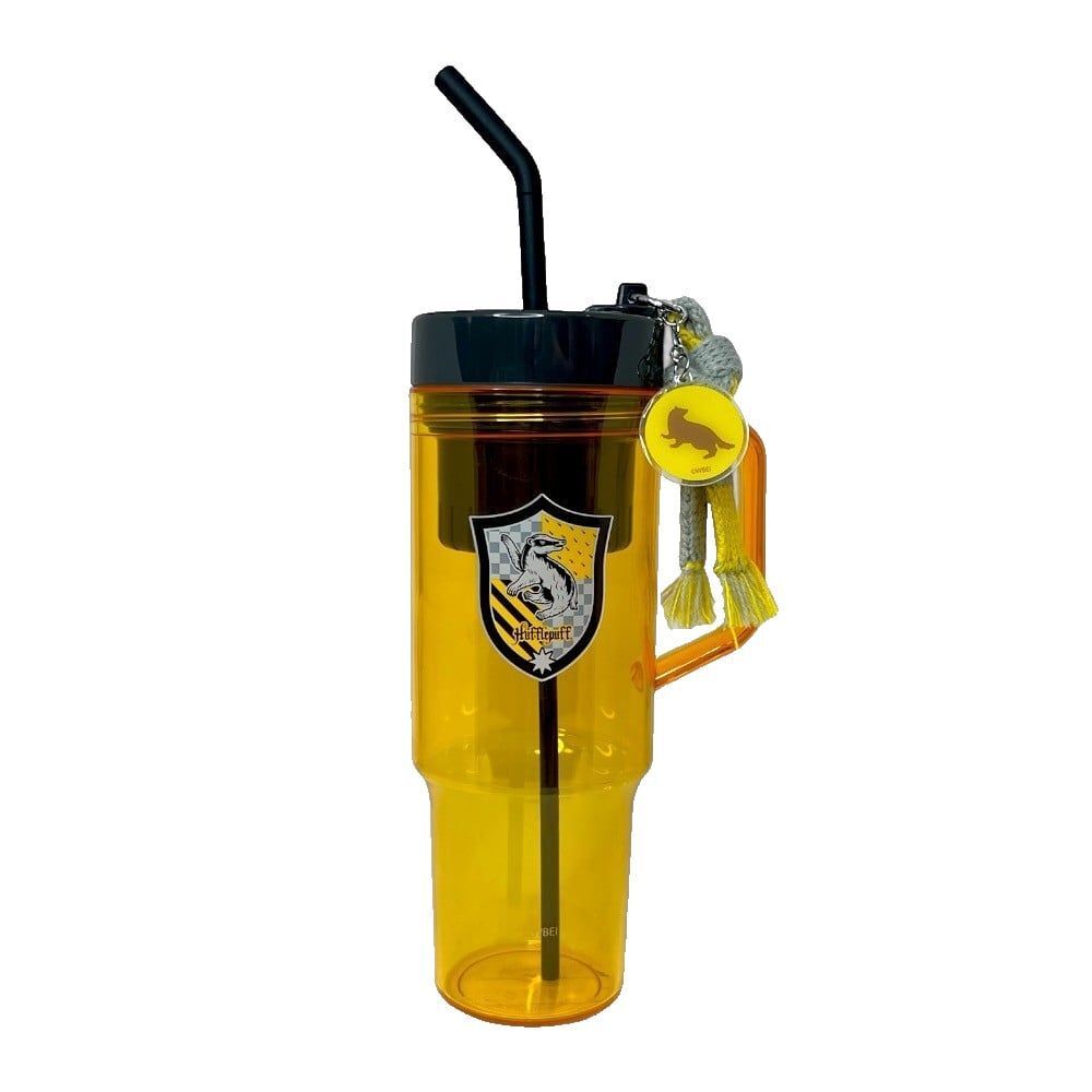 MINISO Harry Potter Plastic Tumbler With Straw (1250ML) - Hufflepuff